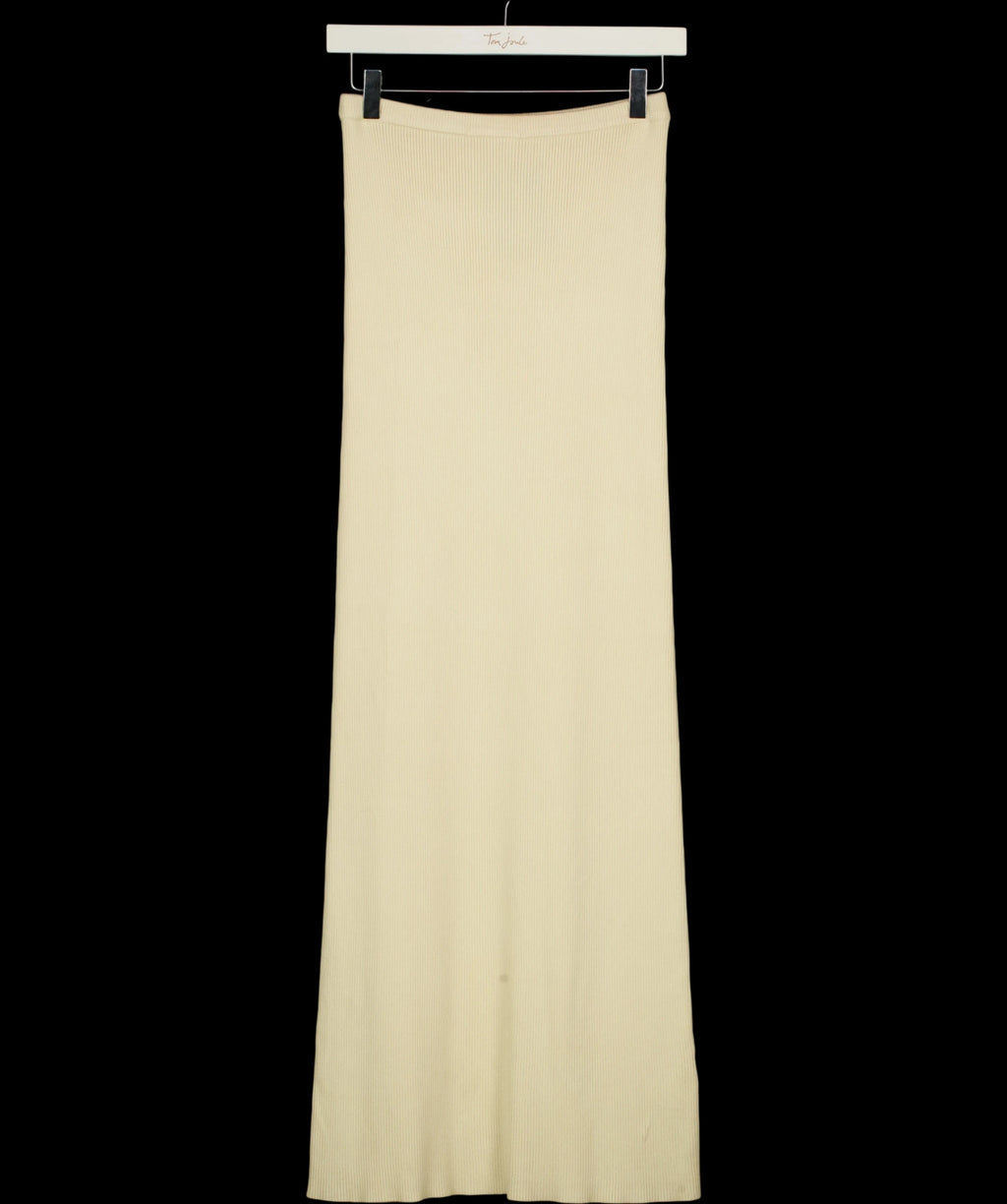 PRETTY LAVISH Cream Clemmie Knit Maxi Skirt, size UK XS — detail