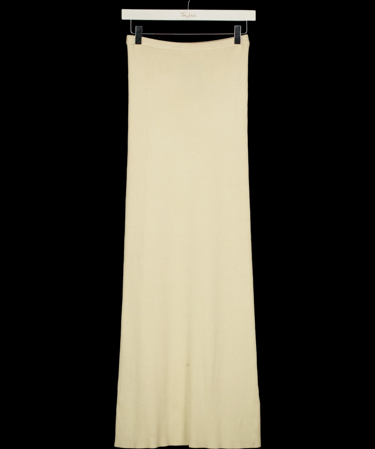 PRETTY LAVISH Cream Clemmie Knit Maxi Skirt, size UK XS — detail