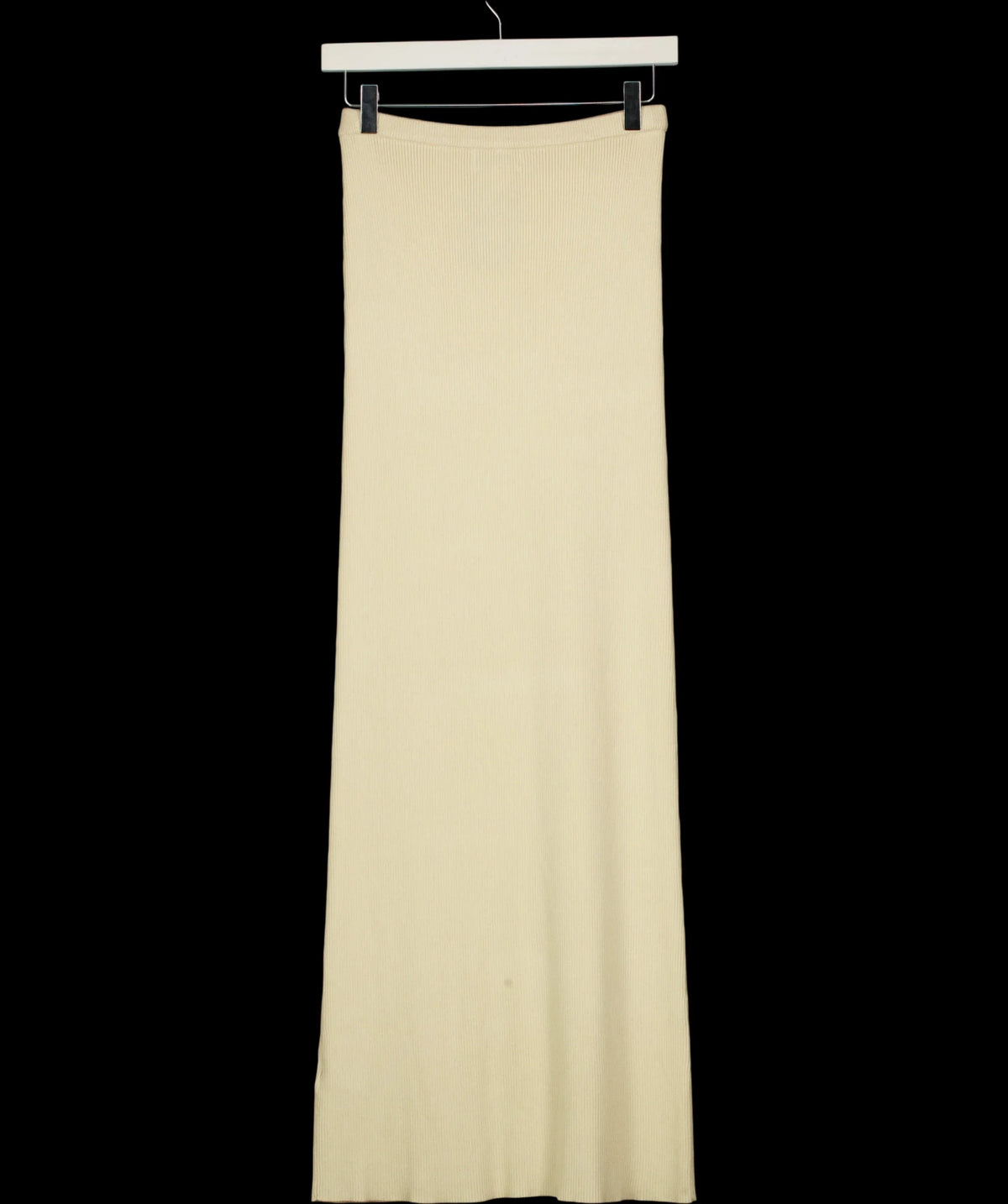 PRETTY LAVISH Cream Clemmie Knit Maxi Skirt, size UK XS — label