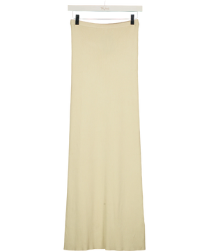 PRETTY LAVISH Cream Clemmie Knit Maxi Skirt UK XS