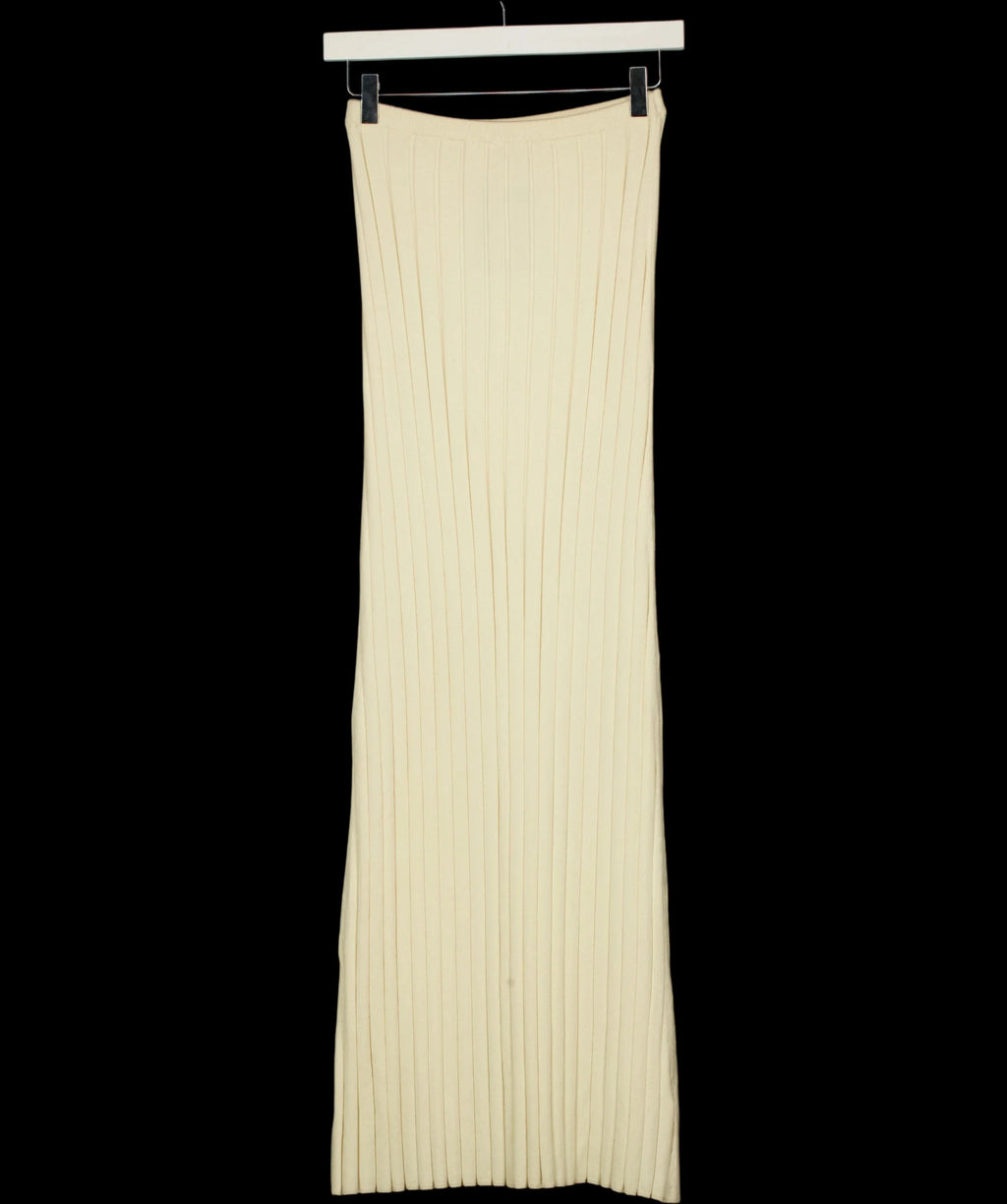PRETTY LAVISH Cream Clemmie Knit Maxi Skirt Cream, size UK XS — detail