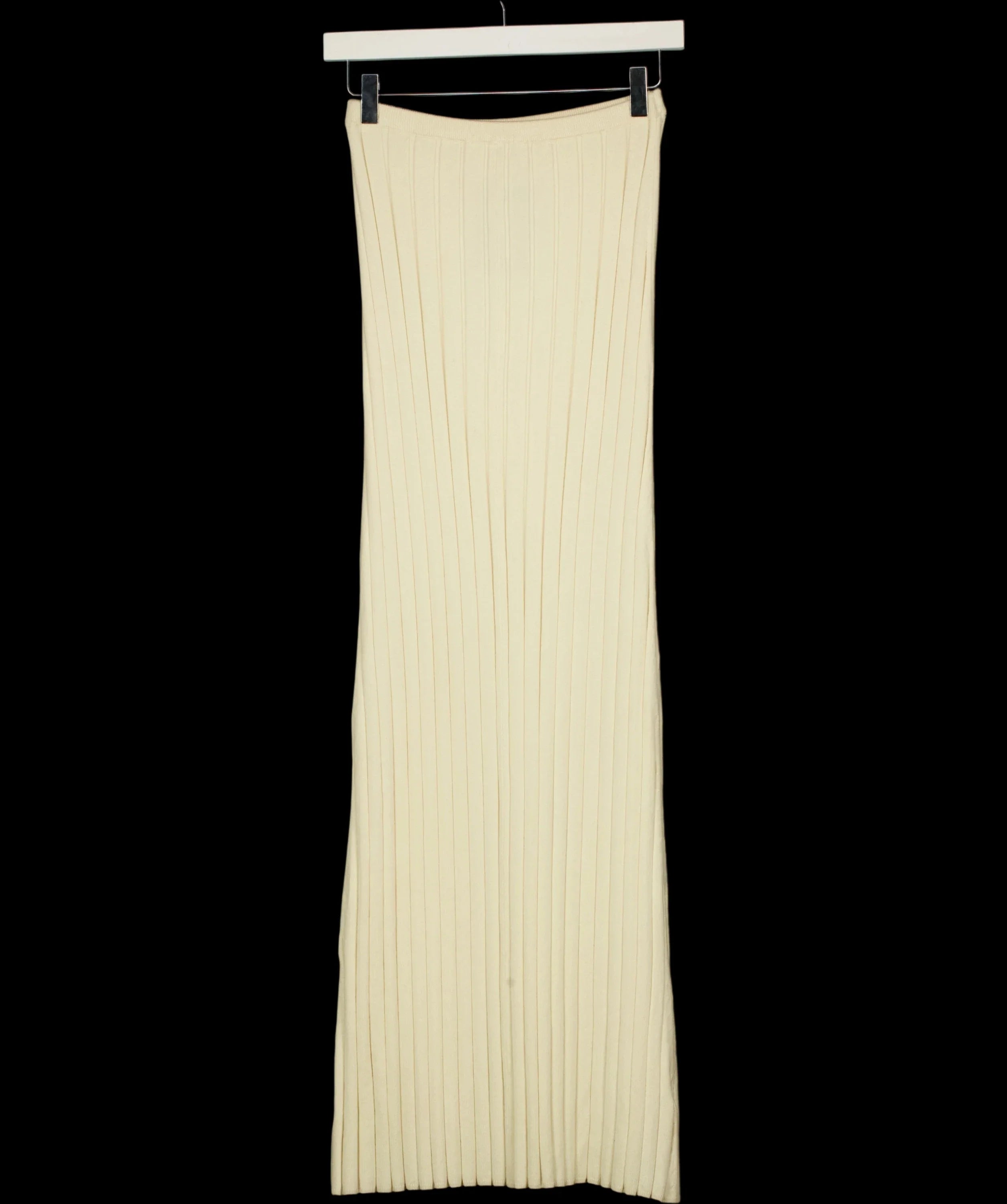 PRETTY LAVISH Cream Clemmie Knit Maxi Skirt Cream, size UK XS — detail