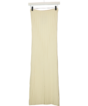 PRETTY LAVISH Clemmie Knit Maxi Skirt Cream UK XS