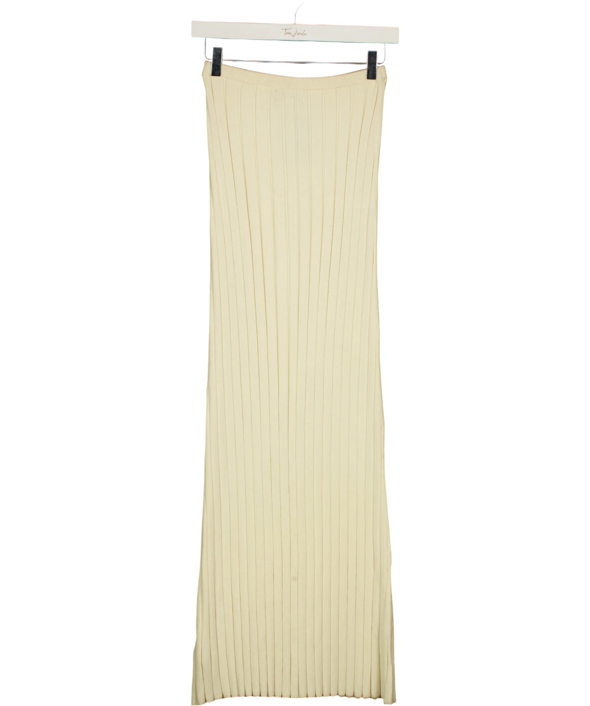 PRETTY LAVISH Cream Clemmie Knit Maxi Skirt Cream, size UK XS — back