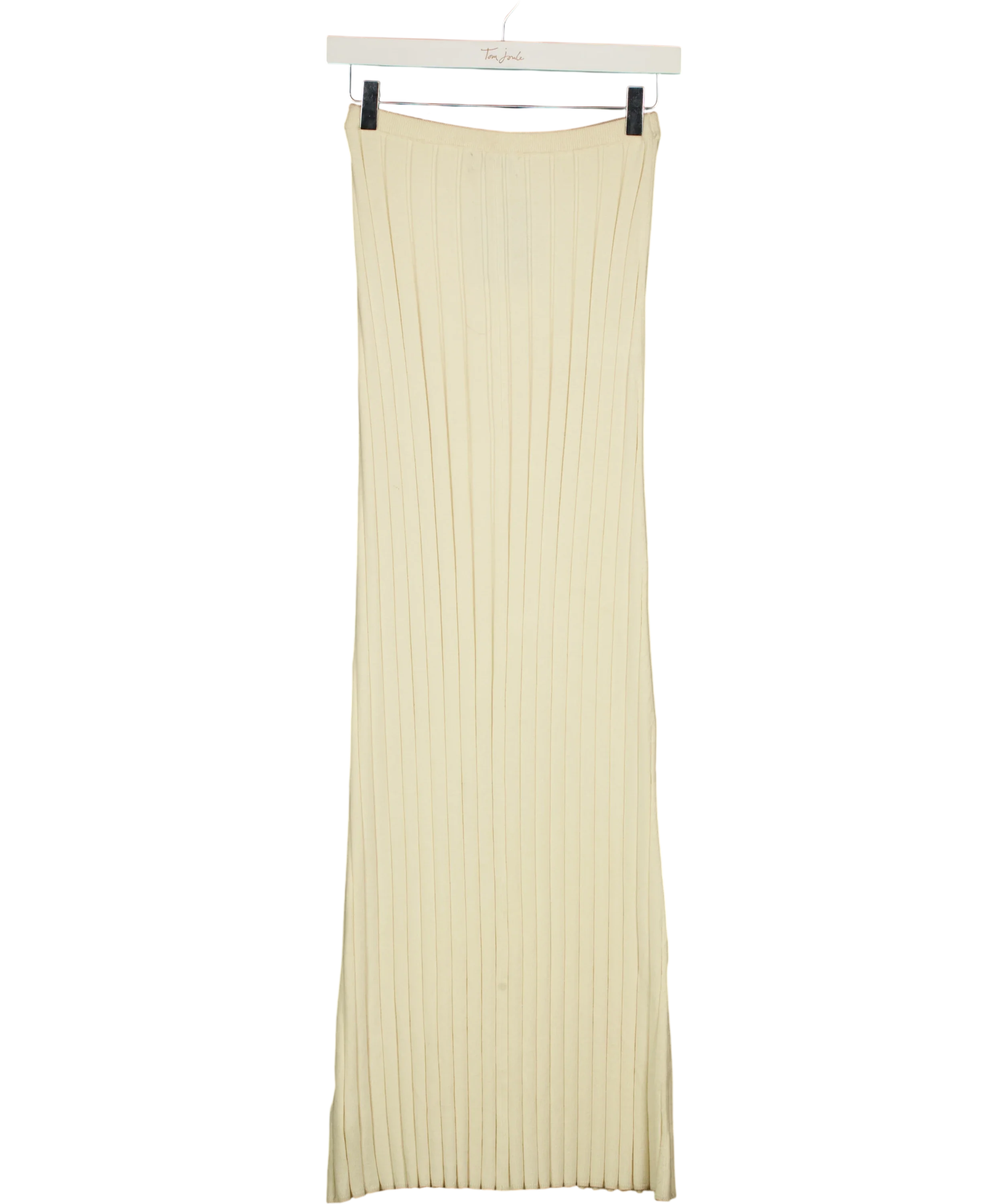 PRETTY LAVISH Cream Clemmie Knit Maxi Skirt Cream, size UK XS — back