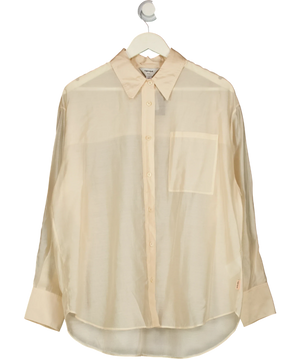 Fabrique Beige Bella Sheer Organza Button-up Shirt Buttermilk UK S