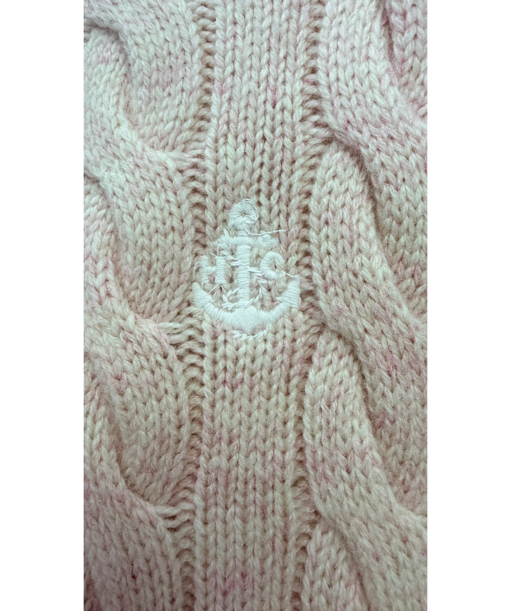 HOLLAND COOPER Pink Bourton Cable Knit Cashmere Blend Cardigan Palest Pink, size UK S — label