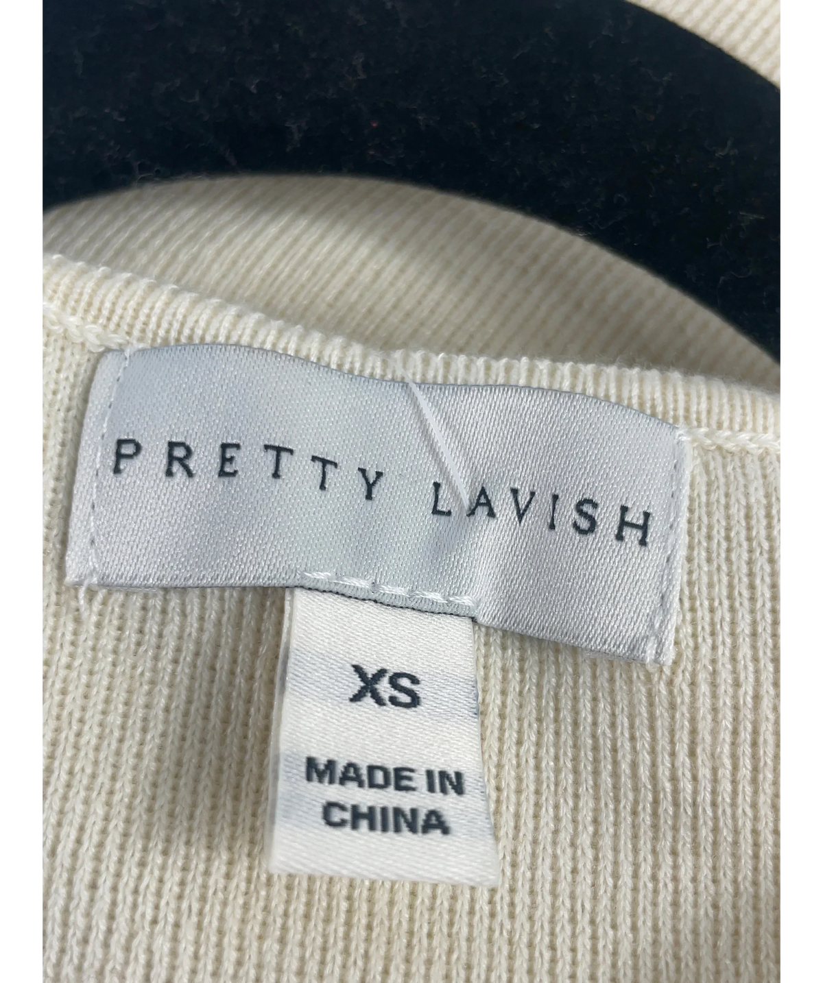 PRETTY LAVISH Cream Alba Knit Longline Waistcoat Cream, size UK XS — detail