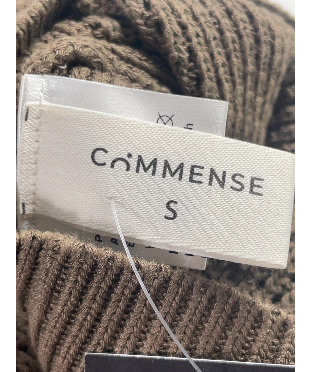 Commense Brown Knit Hollow Solid Tank Top Dark Brown, size UK S — detail