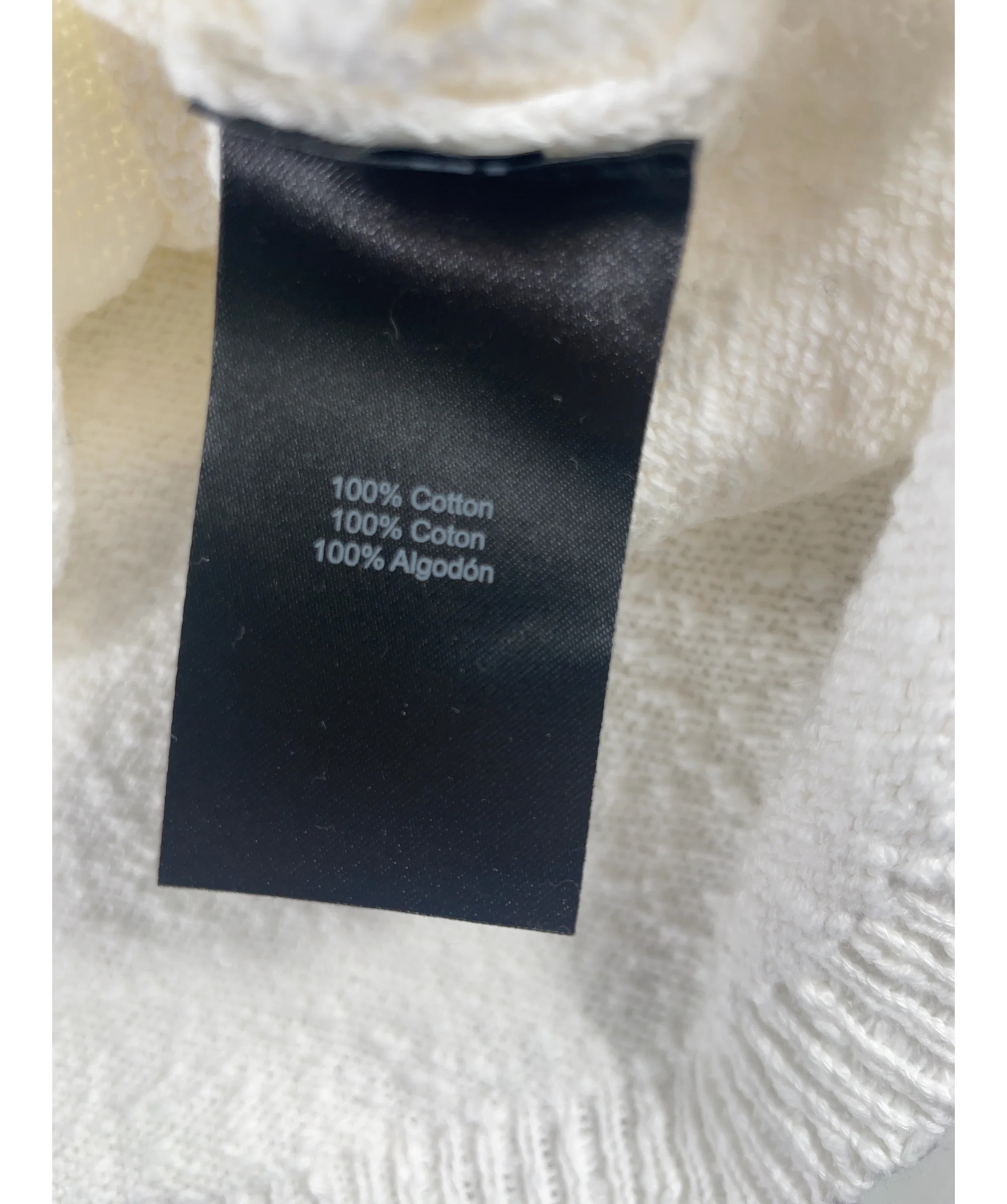 Donna Karan White Cotton Pointelle Stitch Sweater Tank, size UK XS — label