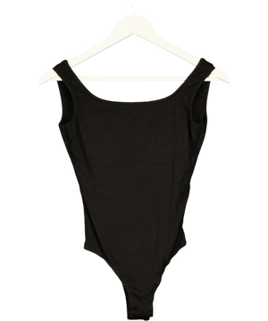 Commense Scoop Neck Sleeveless Tank Bodysuit Black UK XS