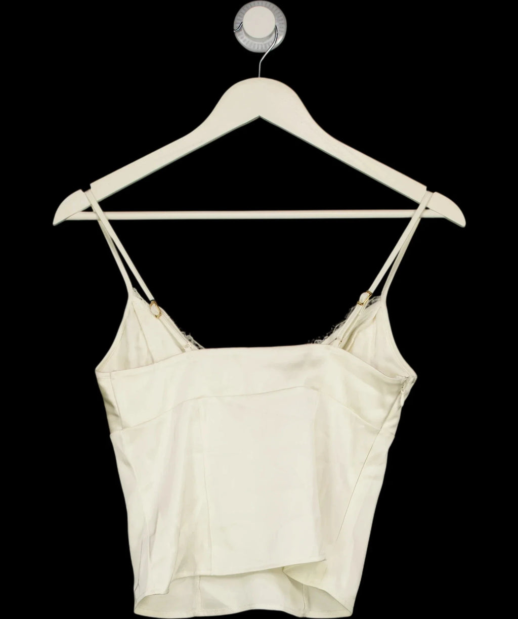 LOUNGE Cream Satin Cowl Neck Cami Top Cream, size UK 8 — label