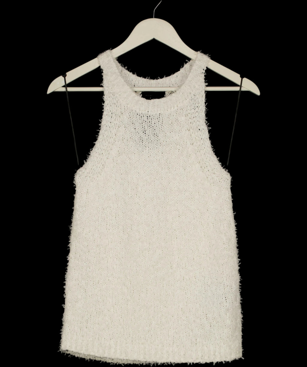 Donna Karan Cream Weekend Sleeveless Halter Sweater Tank Top Cream, size UK XS — detail