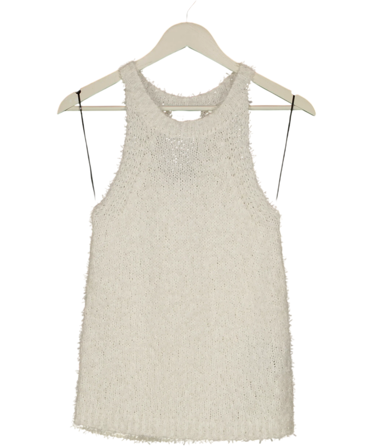 Donna Karan Cream Weekend Sleeveless Halter Sweater Tank Top Cream, size UK XS — front
