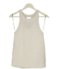 Donna Karan Cream Weekend Sleeveless Halter Sweater Tank Top Cream, size UK XS — front