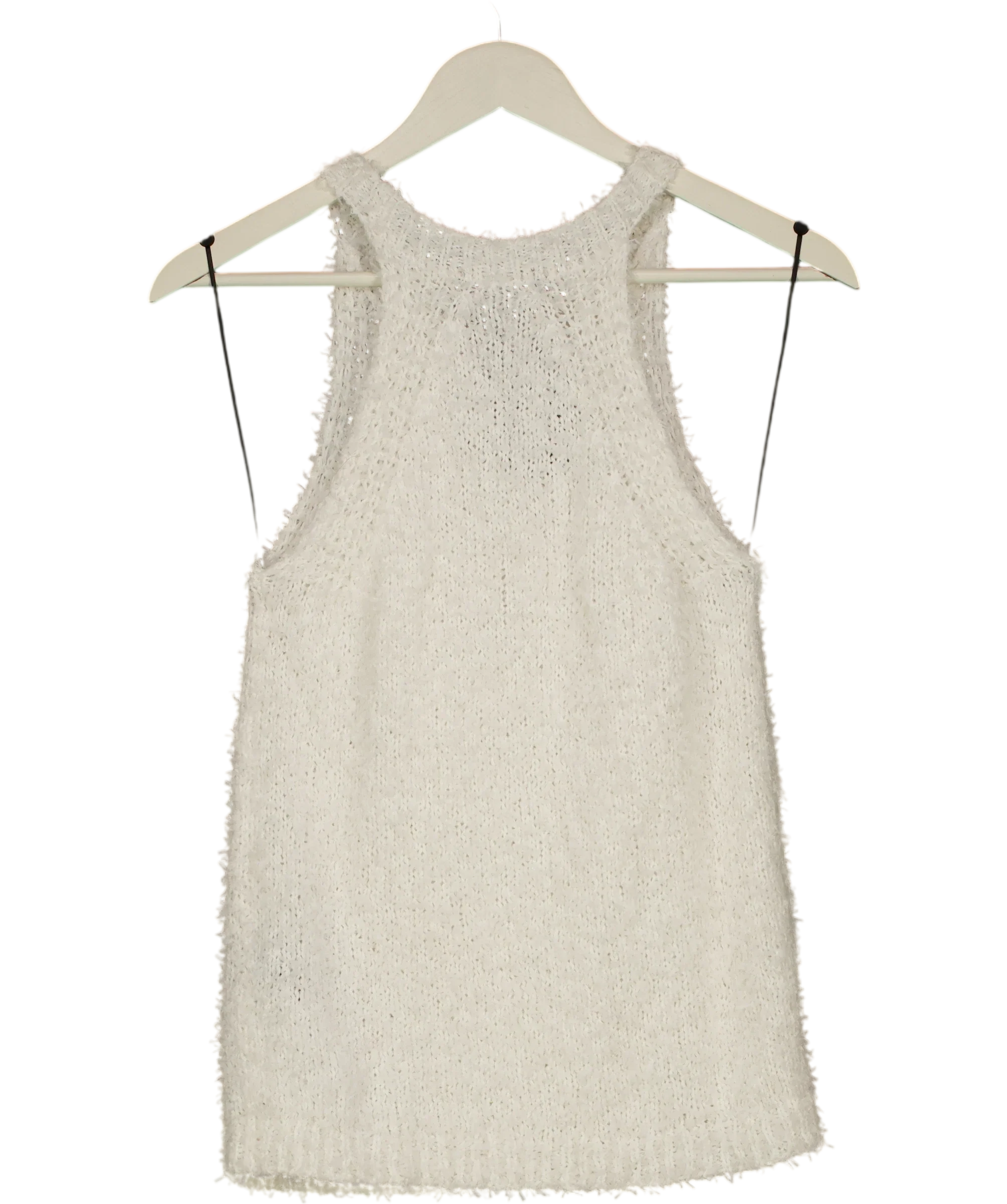 Donna Karan Cream Weekend Sleeveless Halter Sweater Tank Top Cream, size UK XS — back