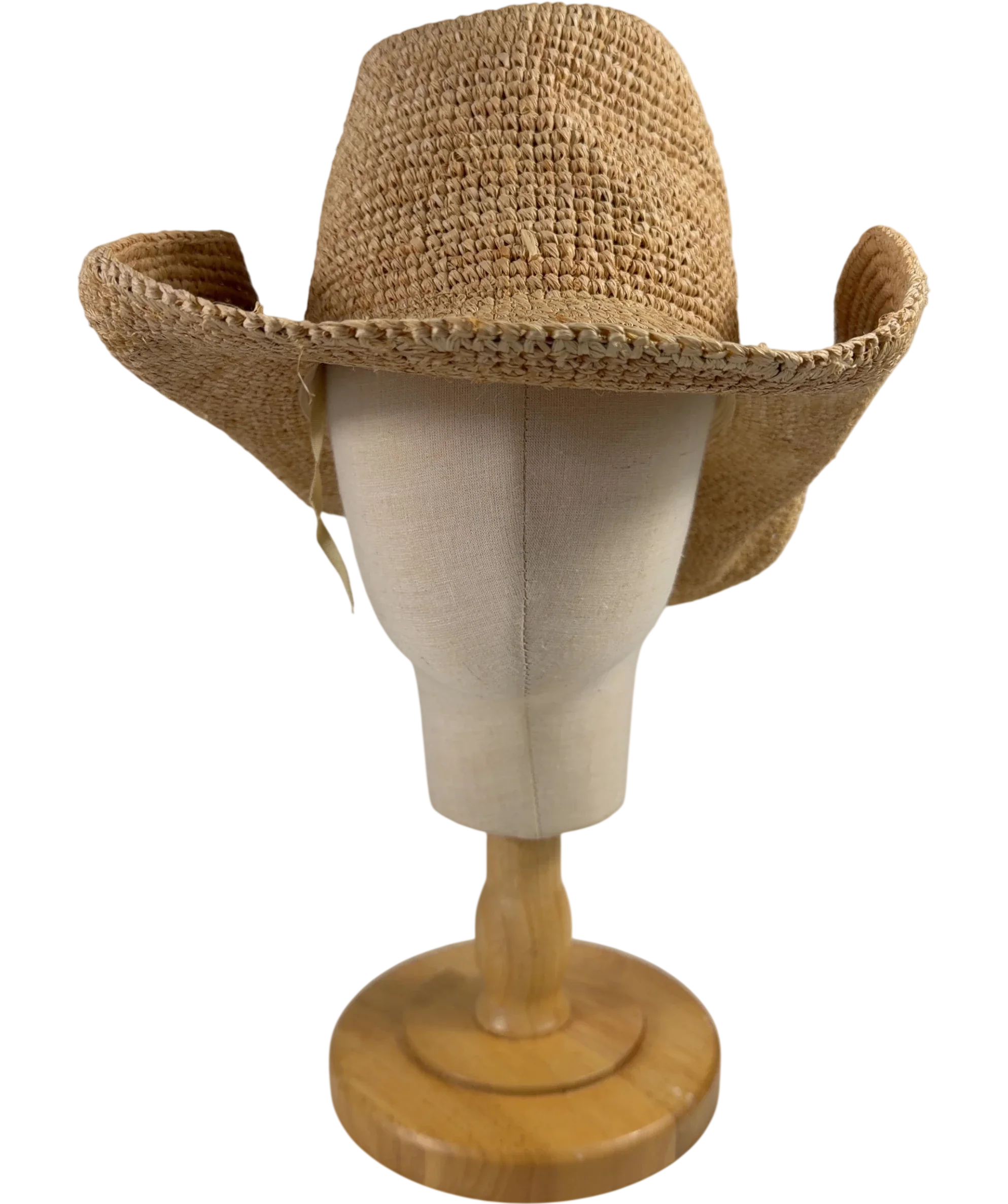 Abbott Lyon Nude QC Abbott Lyon Natural Raffia Cowboy Hat — front