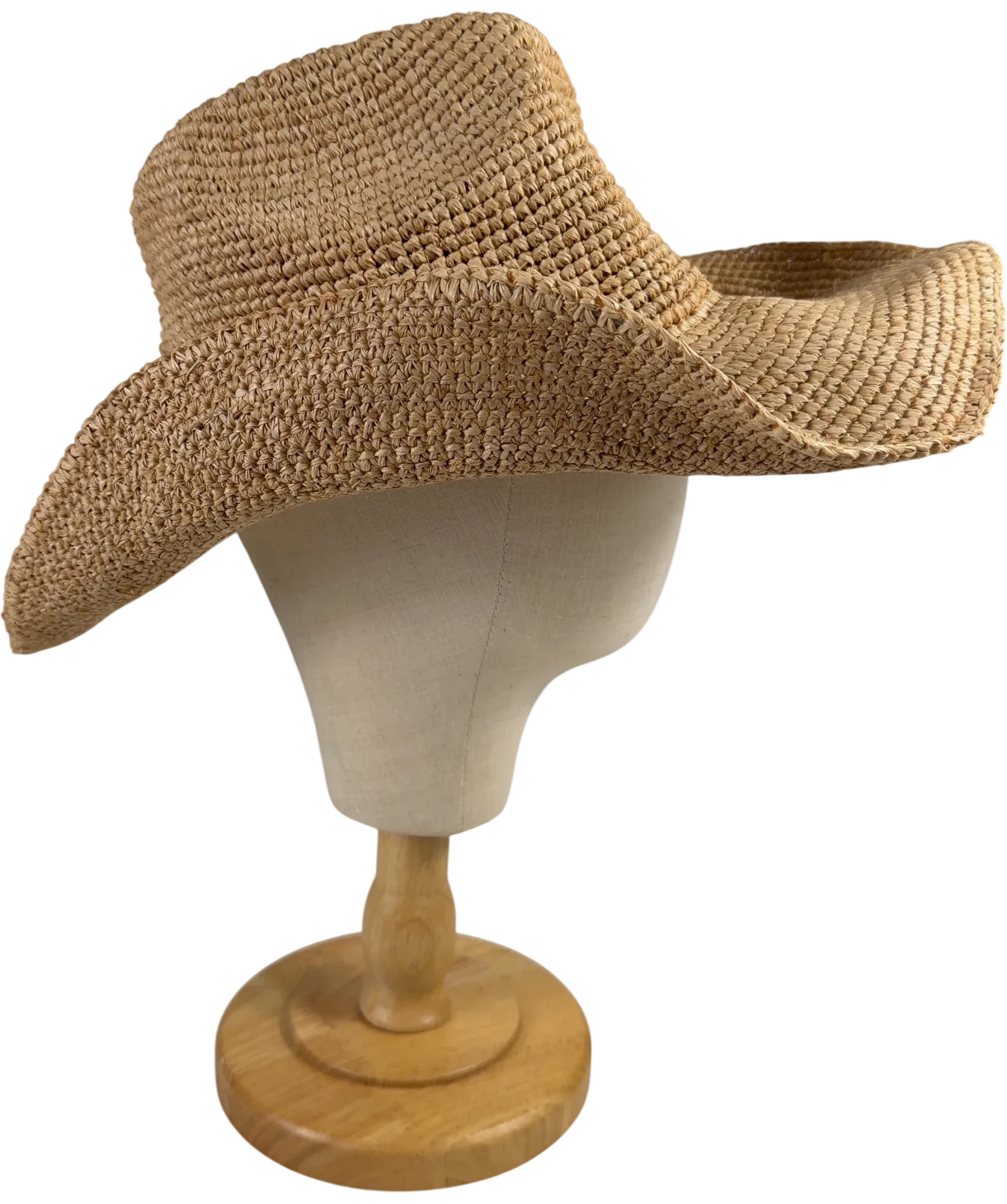 Abbott Lyon Natural Raffia Cowboy Hat One Size — Extra shot