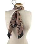 Katie Loxton Brown Leopard Satin Multiway Scarf One Size — back