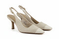 H&M Cream Textured slingbacks, size UK 5 EU 38 👠 — front