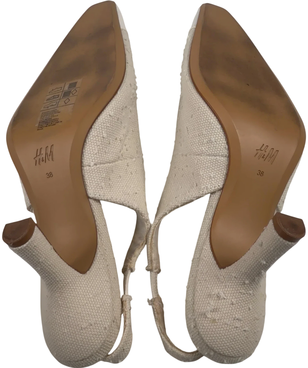 H&M Cream Textured Slingbacks UK 5 EU 38 — Sole