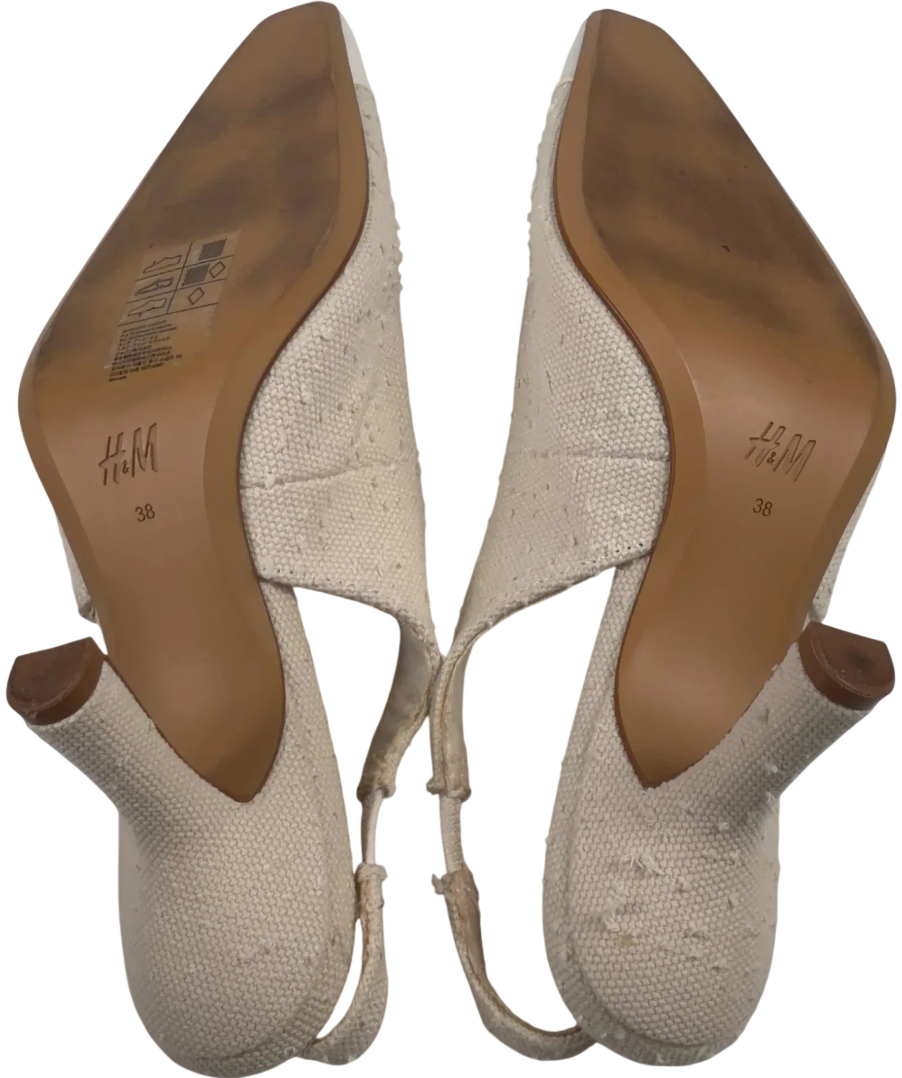 H&M Cream Textured Slingbacks UK 5 EU 38 — Sole
