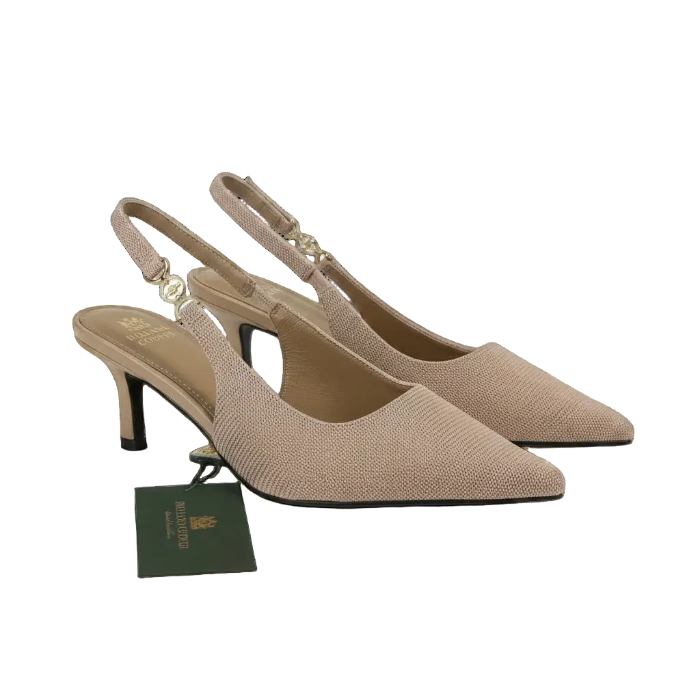 HOLLAND COOPER Nude Regency Kitten Heel Nude, size UK 6 EU 39 👠 — front