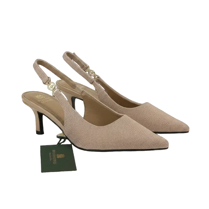 HOLLAND COOPER Nude Regency Kitten Heel Nude, size UK 6 EU 39 👠 — front