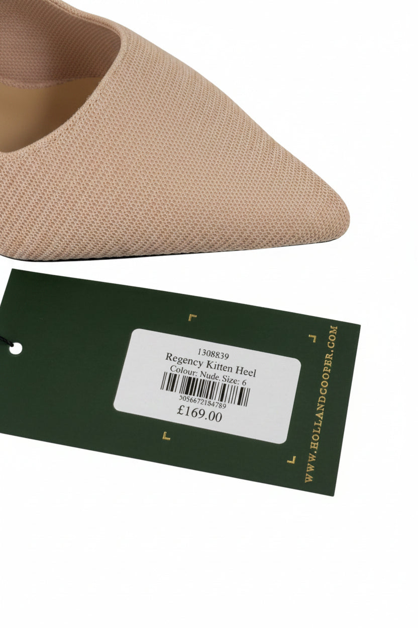 HOLLAND COOPER Nude Regency Kitten Heel Nude, size UK 6 EU 39 👠 — view 8