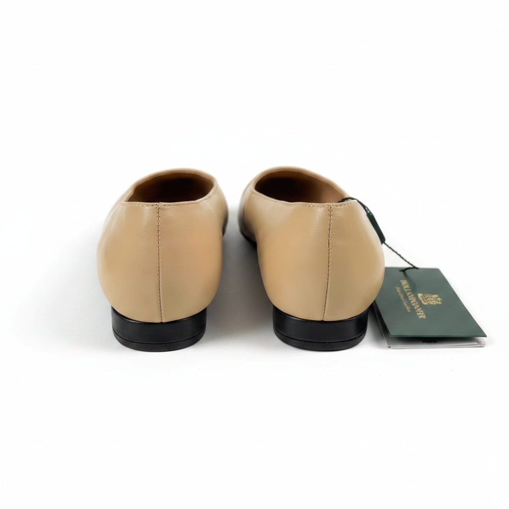 HOLLAND COOPER Pointed Ballet Shoe Nude / Black UK 6 EU 39