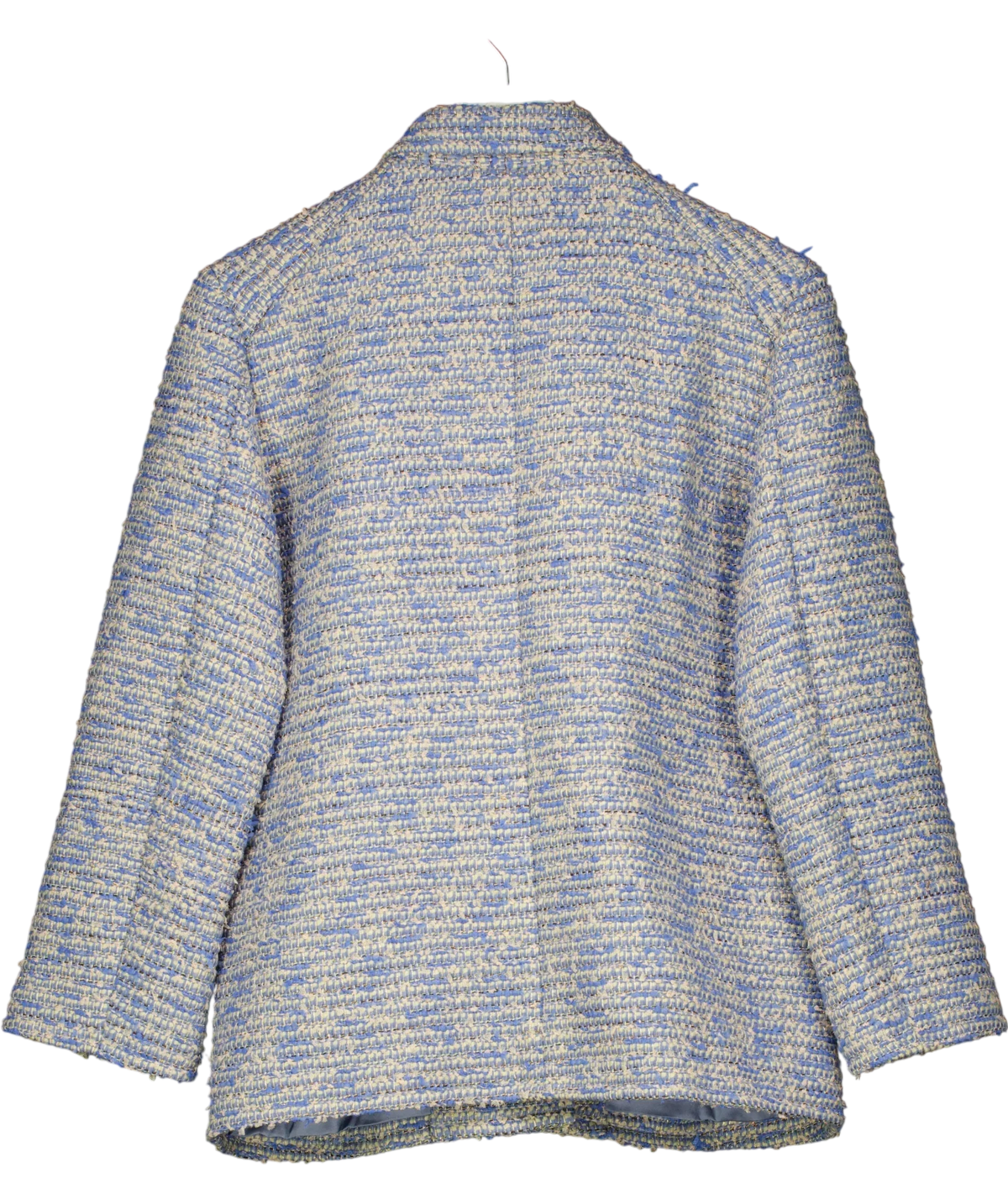 YEONI Blue . Lula Tweed Utility Shirt Jacket Blue, size UK M — back