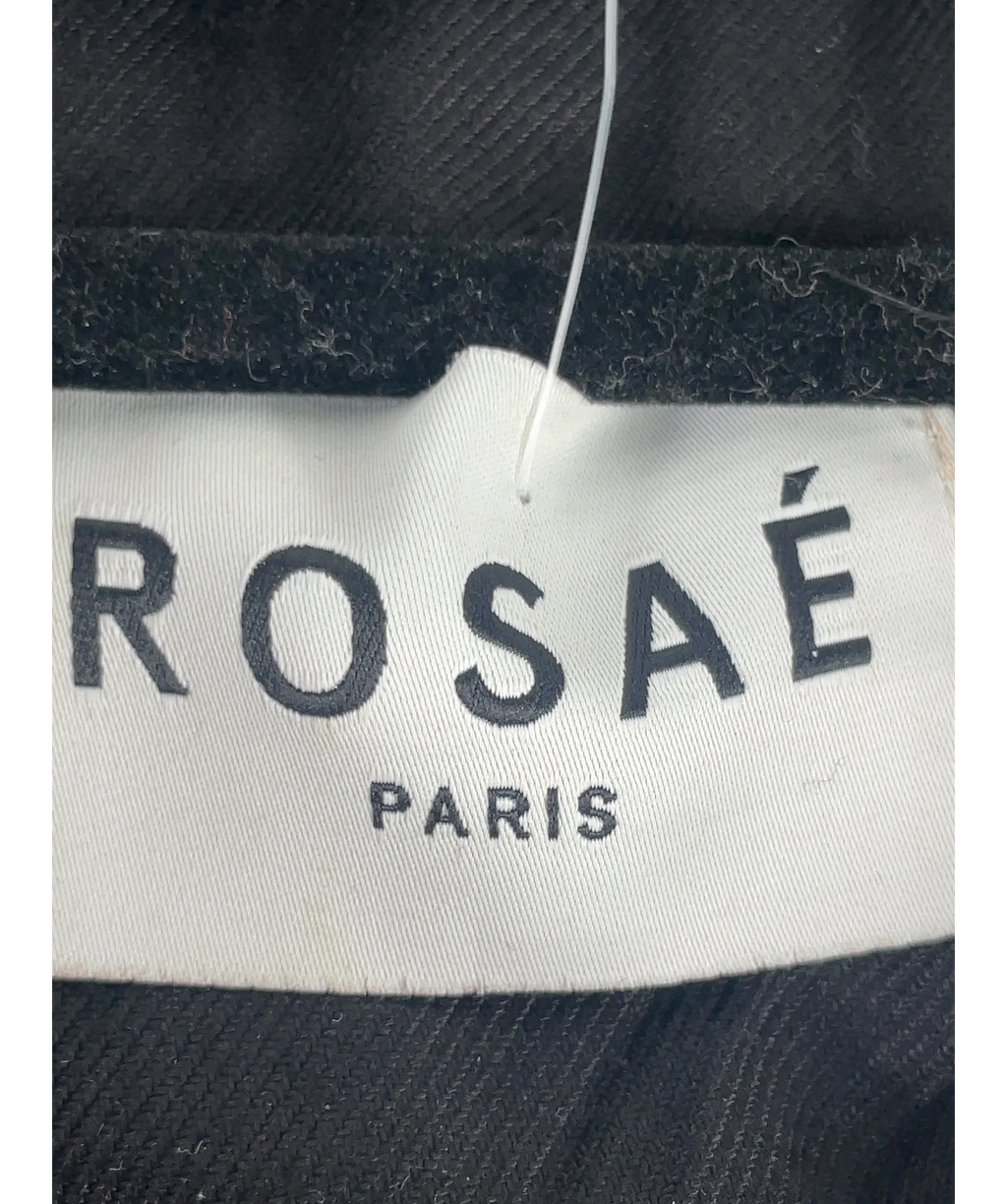 ROSAE PARIS Black Le Rousseau Leather Bomber Jacket Black Size 38 (, size UK 10 — detail