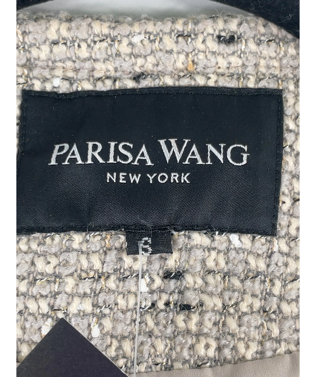 PARISA WANG Beige Cropped Tweed Jacket Beige, size UK S — detail