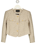 PARISA WANG Beige Cropped Tweed Jacket Beige, size UK S — front