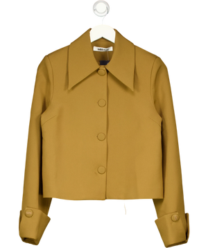 ODD MUSE Brown The Ultimate Muse Structured Crepe Jacket Olive UK S