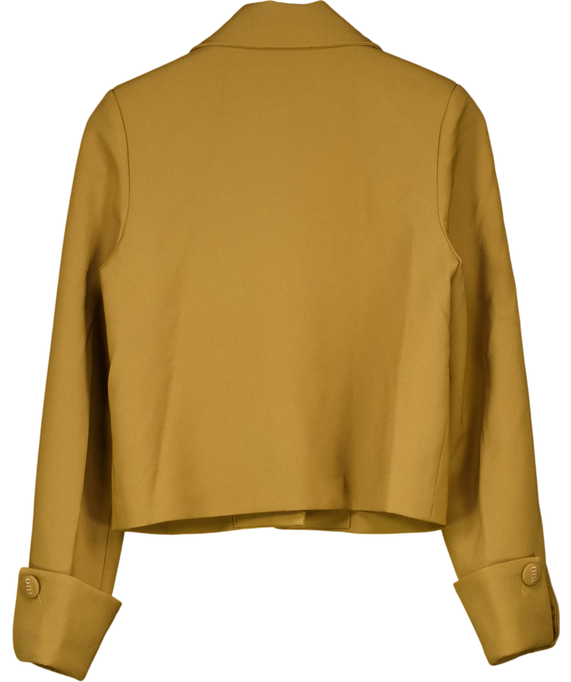 ODD MUSE Brown The Ultimate Muse Structured Crepe Jacket Olive, size UK S — back