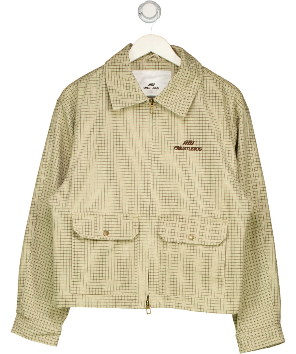 EME STUDIOS Beige Siroq Squared Muddy Jacket Beige, size UK S — front