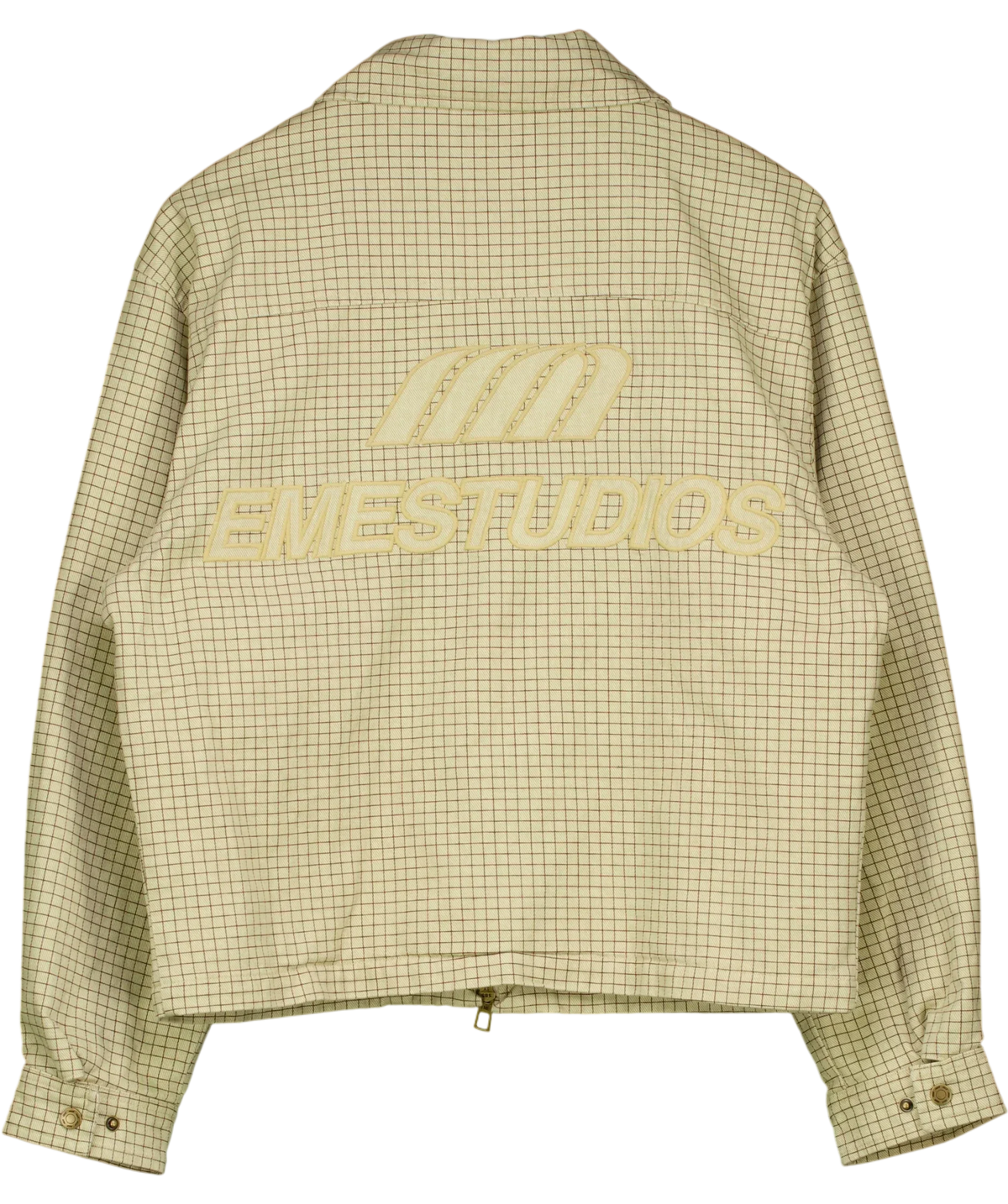 EME STUDIOS Beige Siroq Squared Muddy Jacket Beige, size UK S — back