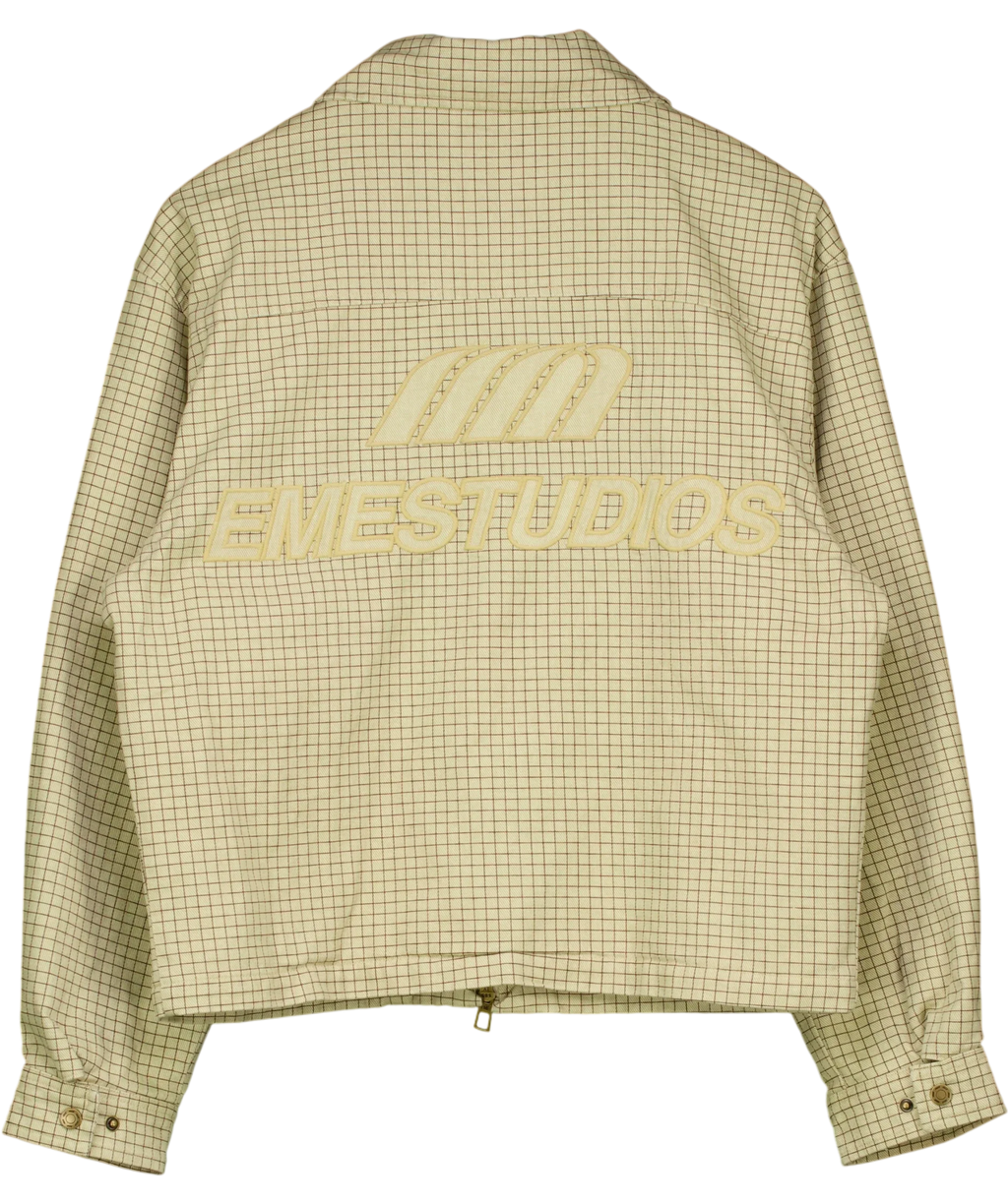 EME STUDIOS Beige Siroq Squared Muddy Jacket Beige, size UK S — back