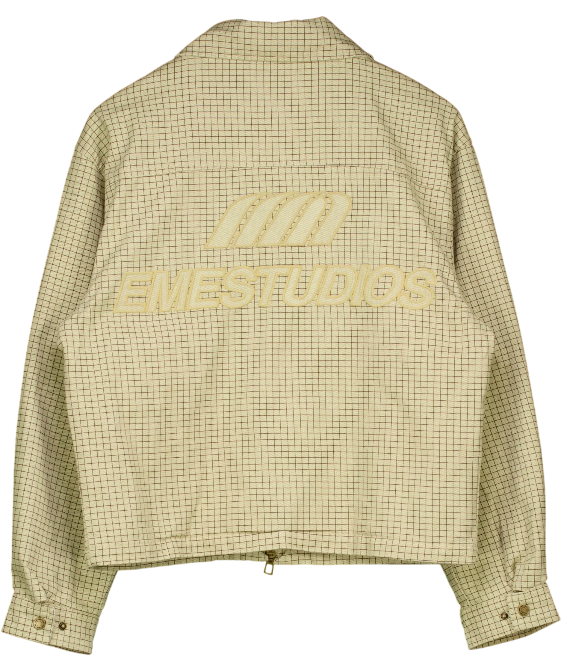 EME STUDIOS Beige Siroq Squared Muddy Jacket Beige, size UK S — back