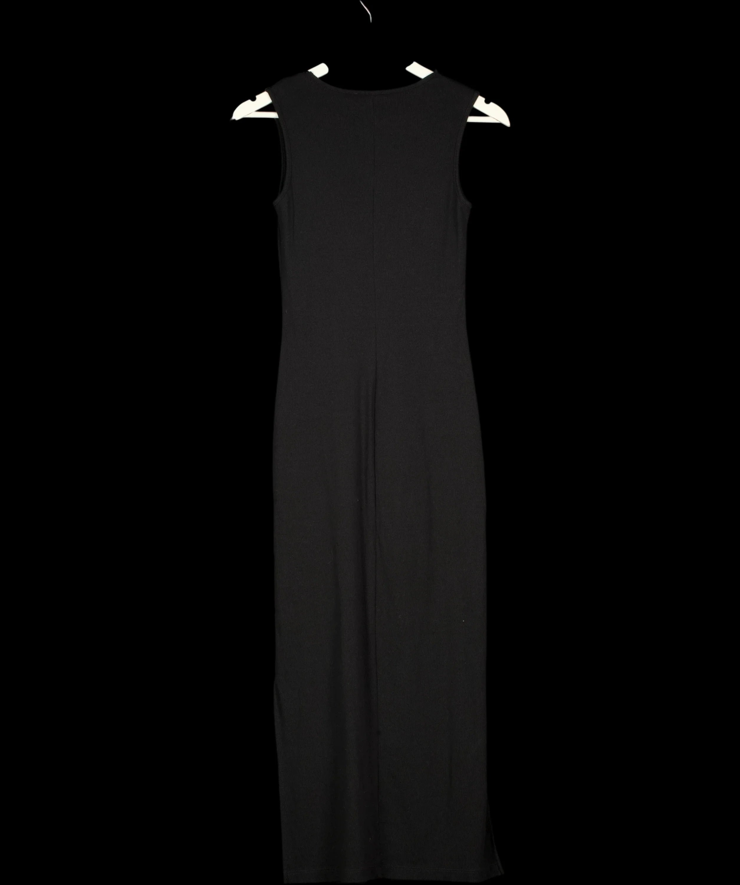 Saint + Sofia Black Andie Lace Trim Sleeveless Maxi Dress Black, size UK 6 — label