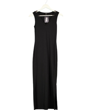 Saint + Sofia Andie Lace Trim Sleeveless Maxi Dress Black UK 6