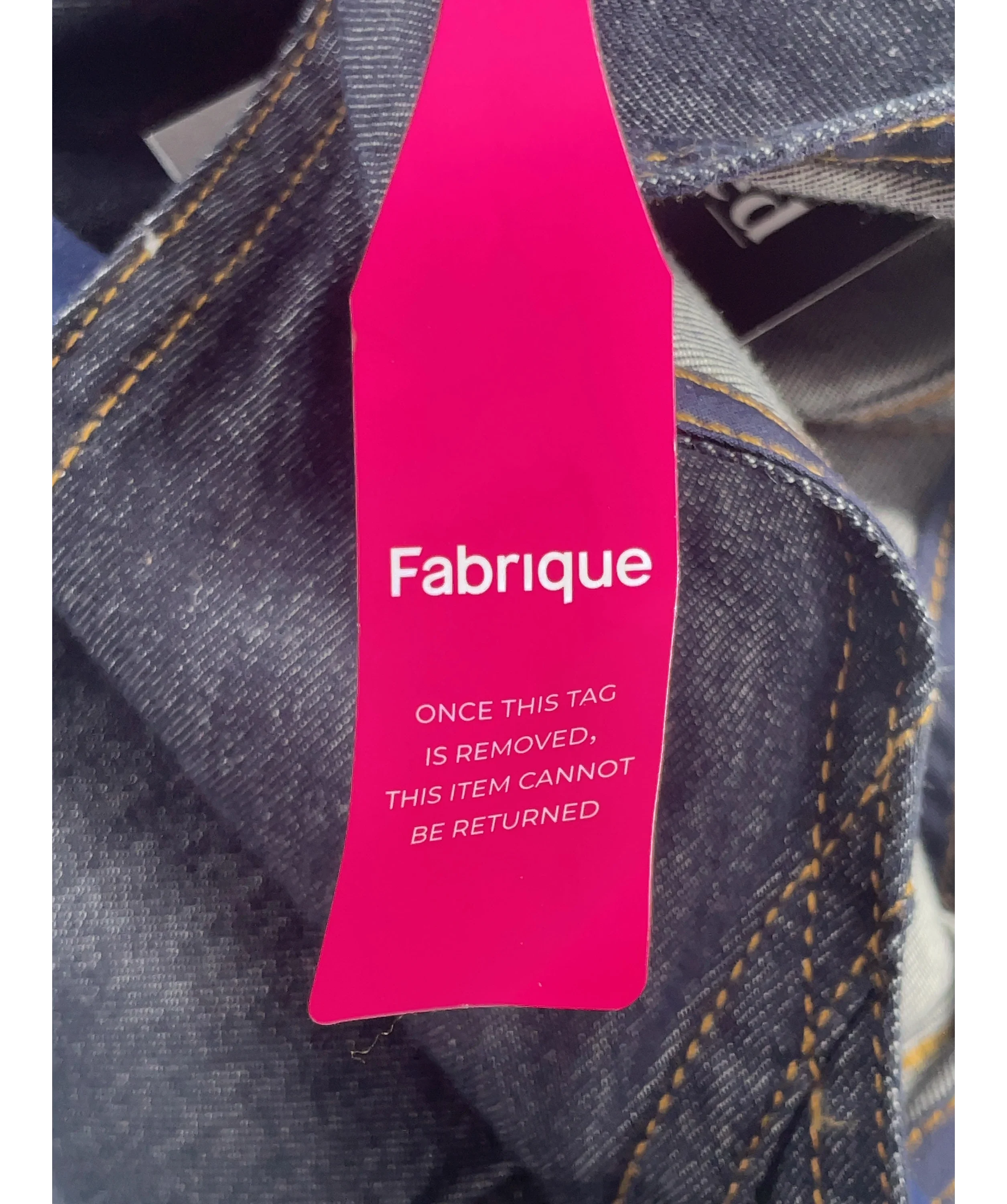 Fabrique Blue x Rebekka Bach Sadie Lightweight Washed Sleeveless A-line Dress Indigo Denim, size UK S — detail