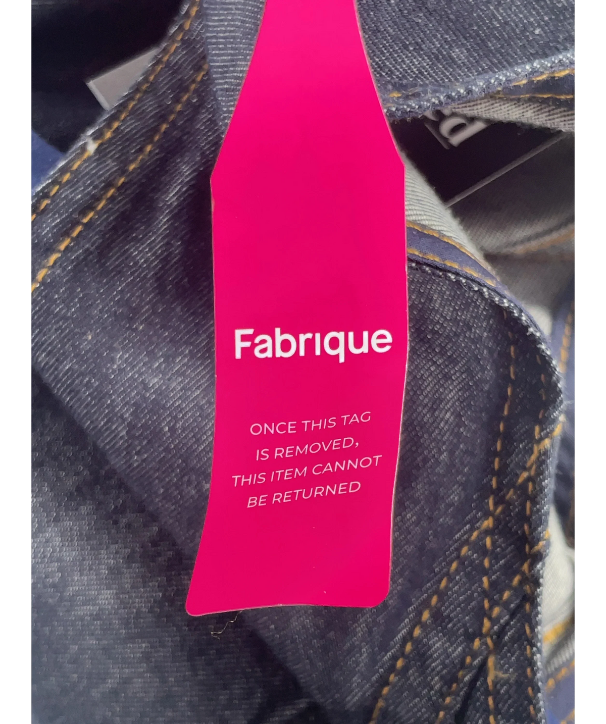 Fabrique Blue x Rebekka Bach Sadie Lightweight Washed Sleeveless A-line Dress Indigo Denim, size UK S — detail