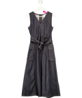 Fabrique Blue x Rebekka Bach Sadie Lightweight Washed Sleeveless A-line Dress Indigo Denim, size UK S — front