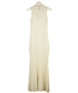 PRETTY LAVISH Zena Grown Neck Drop Hem Maxi Dress Cream UK S