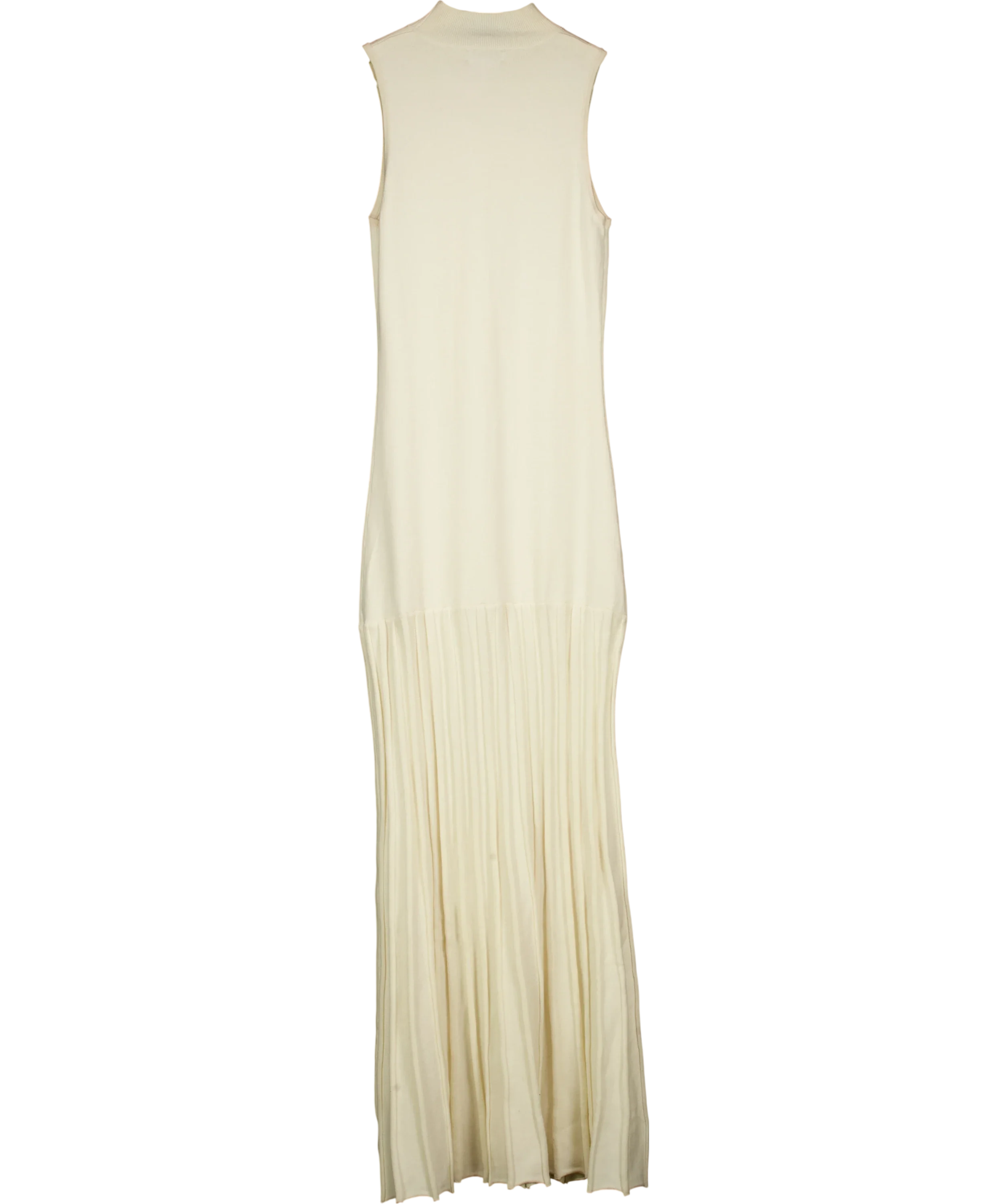 PRETTY LAVISH Cream Zena Grown Neck Drop Hem Maxi Dress Cream, size UK S — back