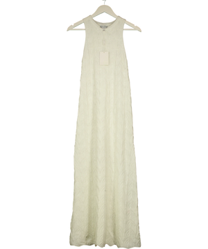 PRETTY LAVISH Cleo Rustic Knit Midaxi Dress Cream UK XS