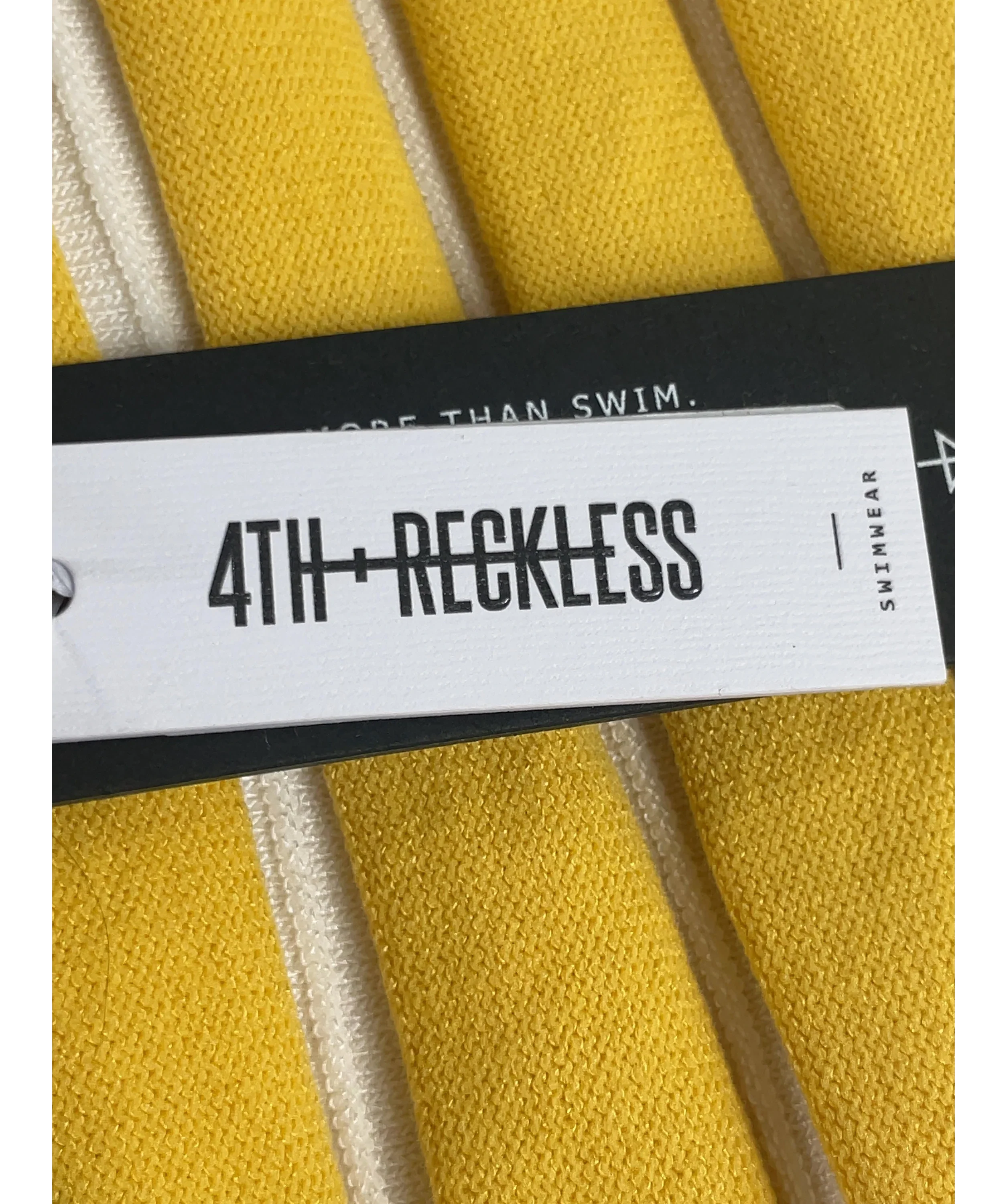 4th & Reckless Yellow Thea Knitted Bandeau Maxi Dress Lemon, size UK 8 — detail