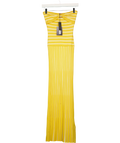 4th & Reckless Yellow Thea Knitted Bandeau Maxi Dress Lemon, size UK 8 — front